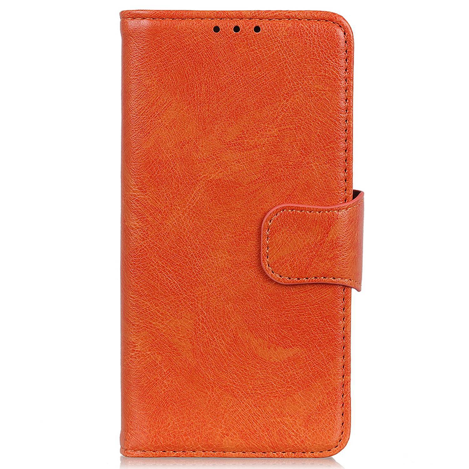 For Xiaomi Redmi Note 13R Pro 5G Wallet Cover Split Leather Case Nappa Texture - Orange For Xiaomi Redmi Note 13R Pro 5G Wallet Cover Split Leather Case Nappa Texture - Orange